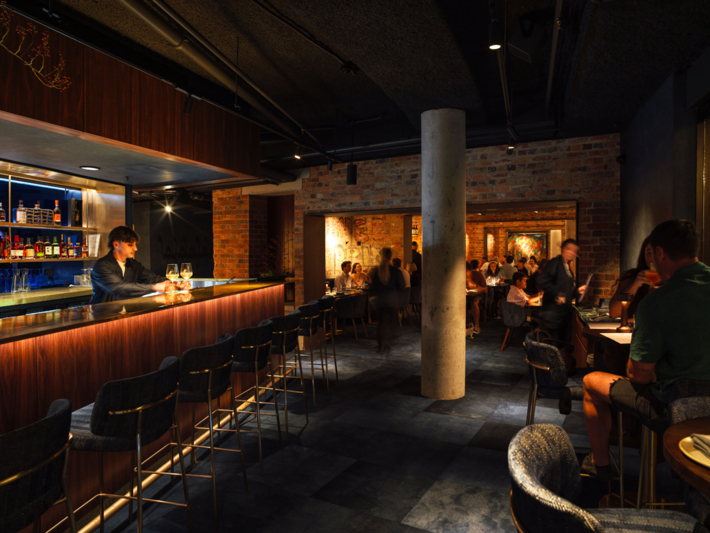 Guests enjoying an evening restaurant service